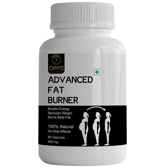 7Days Fat Burner Advanced Formula 500mg Capsule
bottle of 60 capsules