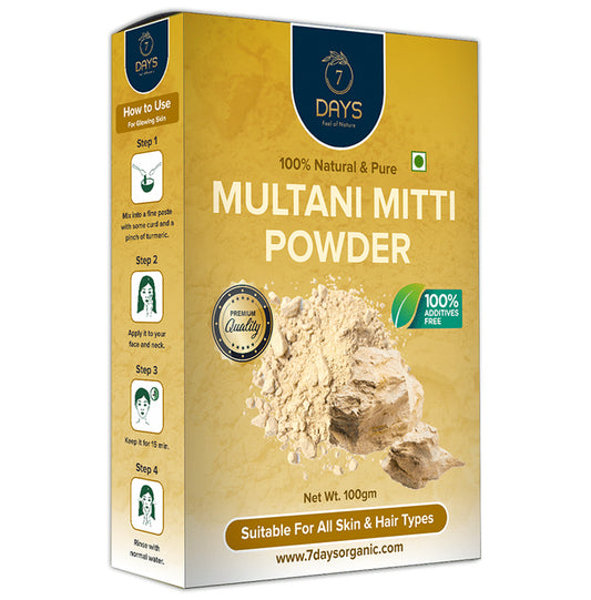 7Days Multani Mitti Powder
box of 100 gm Powder