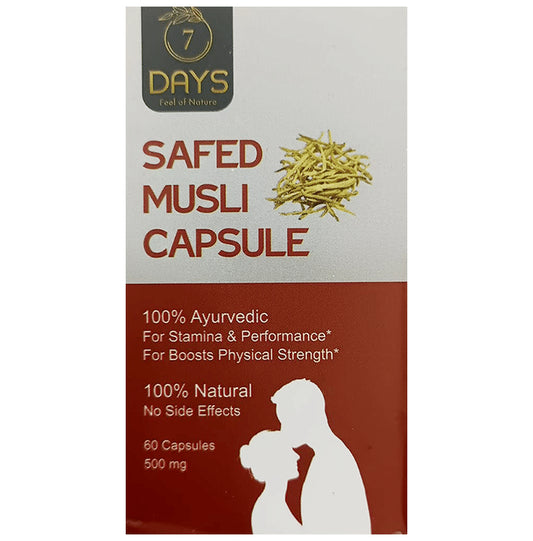 7Days Safed Musli Capsule
bottle of 60 capsules