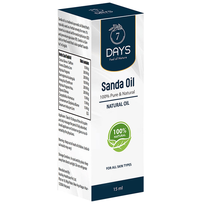 7Days Sanda Oil for Men
bottle of 15 ml Oil