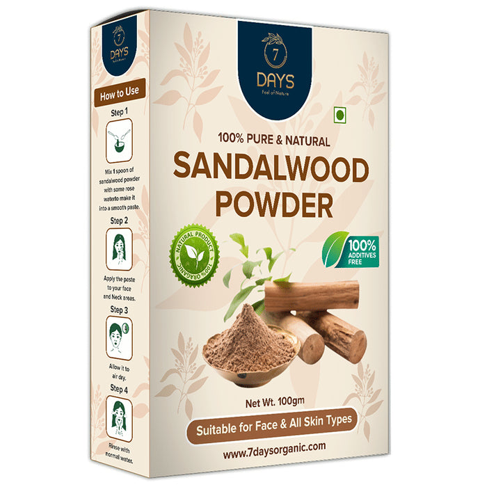 7Days Sandalwood Powder
box of 100 gm Powder