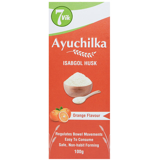 7vik Ayuchilka Isabgol Husk Orange
box of 100 gm Husk