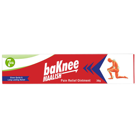 7vik Baknee Maalish Pain Relief Ointment
tube of 30 gm Ointment