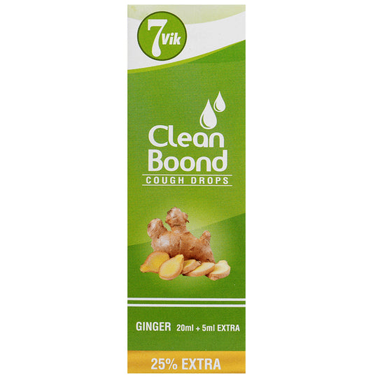 7vik Clean Boond Cough Drops Ginger
bottle of 25 ml Oral Drops