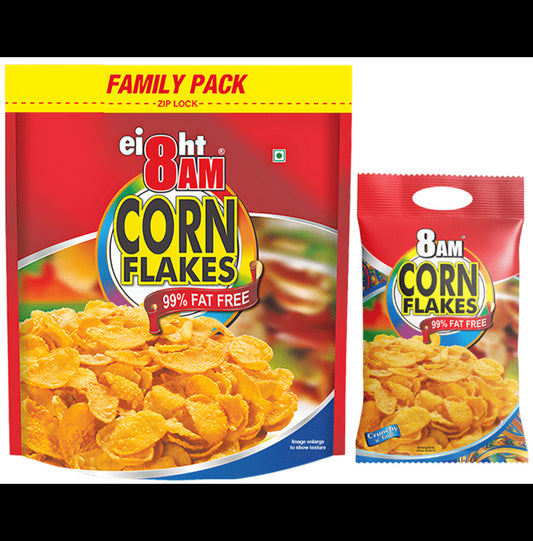 8AM Combo Pack of Corn Flakes (1kg and 200gm)
combo pack of 2 Packs