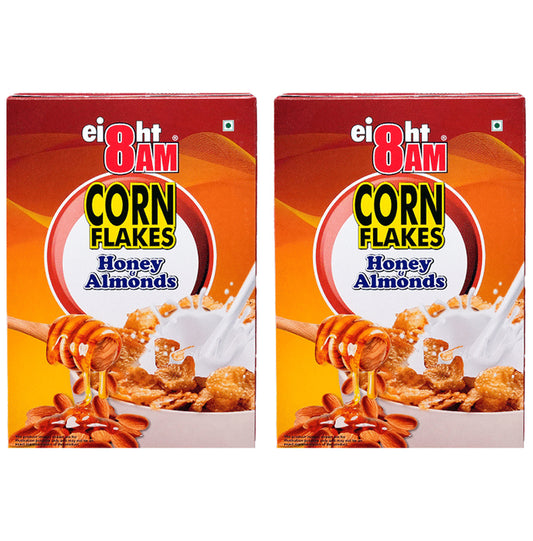 8AM Corn Flakes (300gm Each) Honey Almonds
combo pack of 2 boxes