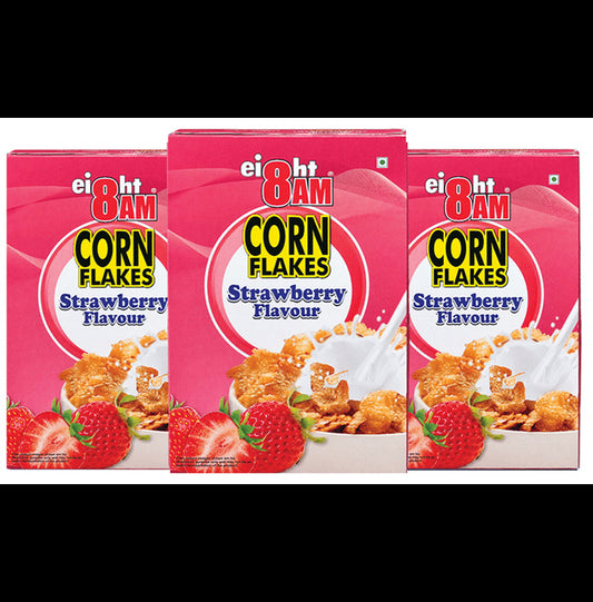 8AM Corn Flakes (300gm Each) Strawberry
combo pack of 3 boxes