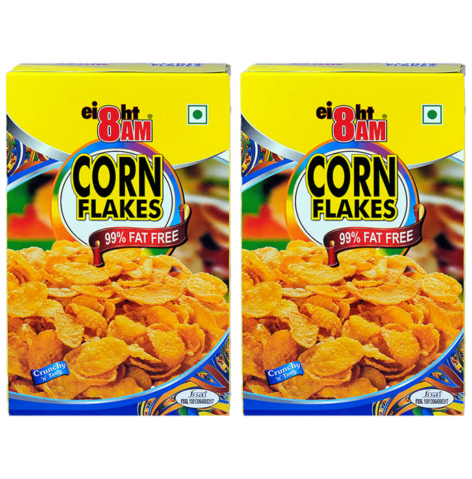 8AM Corn Flakes 99% Fat Free (500gm Each)
combo pack of 2 boxes