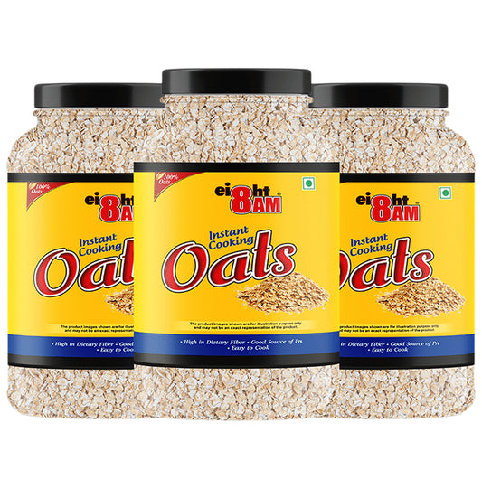 8AM Instant Cooking Oats (1.1kg Each)
combo pack of 3 bottles