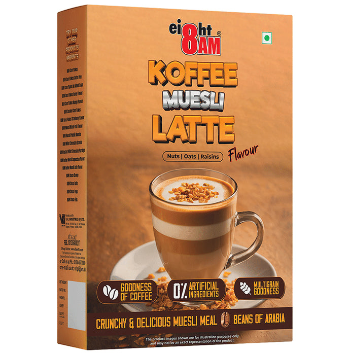 8AM Koffee Muesli Latte
box of 400 gm Muesli