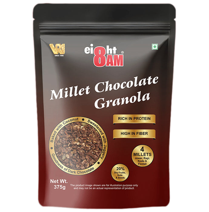 8AM Millet Granola Chocolate
packet of 375 gm Pack