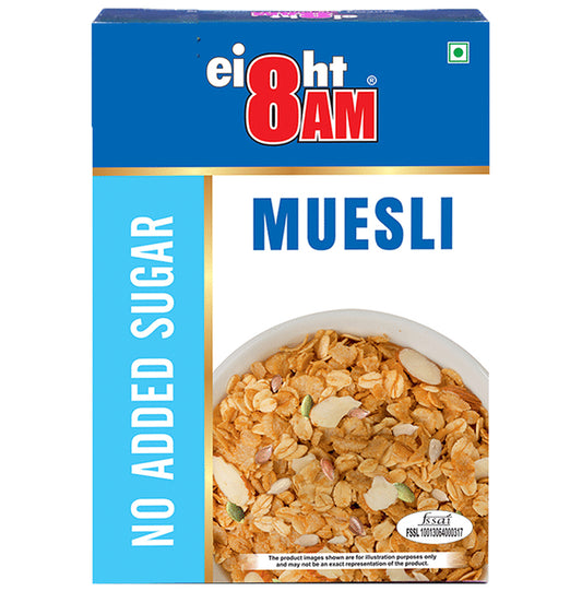 8AM Muesli No Added Sugar
box of 425 gm Muesli