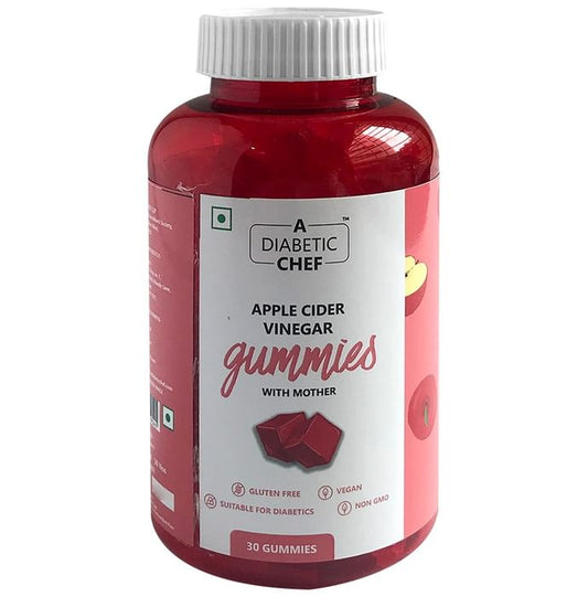 A Diabetic Chef Apple Cider Vinegar Gummies with Mother
bottle of 30 gummies