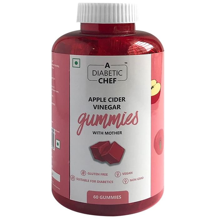 A Diabetic Chef Apple Cider Vinegar Gummies with Mother
bottle of 60 gummies