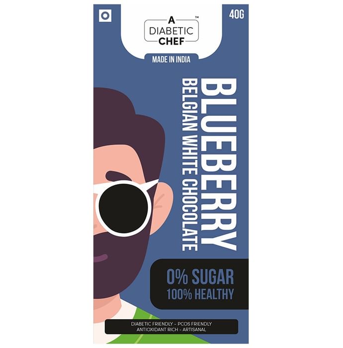 A Diabetic Chef Blueberry Belgian White Chocolate (40gm Each)
combo pack of 3 bars