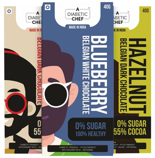 A Diabetic Chef Chocolate (40gm Each) Best Seller Pack
combo pack of 3 bars