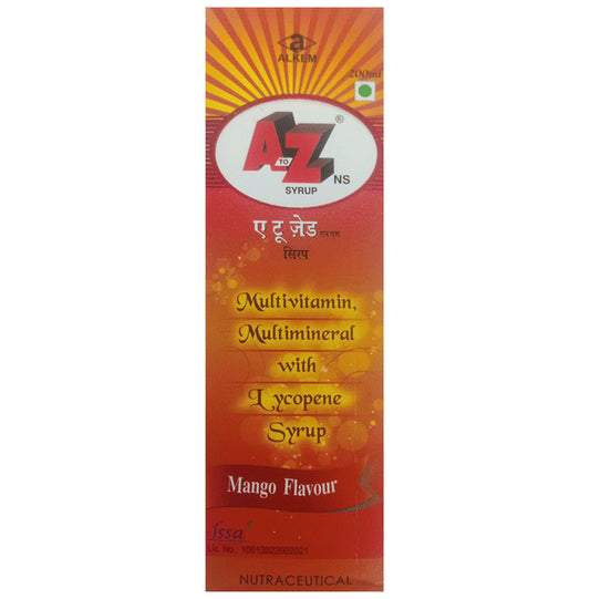 A to Z NS | Multivitamin and Multimineral Mango Syrup Mango
bottle of 200 ml Syrup