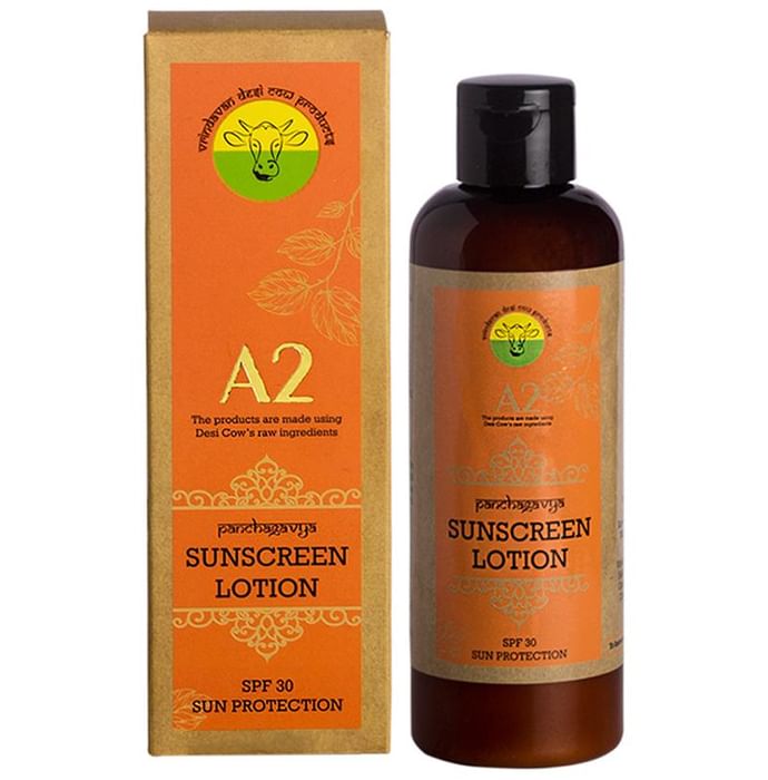 A2 Panchagavya Sunscreen Lotion SPF 30
bottle of 200 ml Lotion
