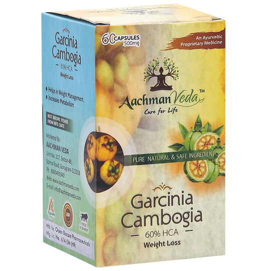 Aachman Veda Garcinia Cambogia 500mg 60% HCA Weight Loss Capsule (60 Each)
box of 1 Bottle