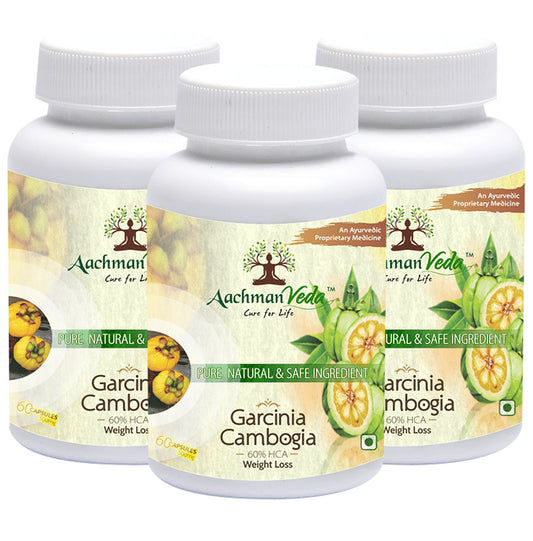 Aachman Veda Garcinia Cambogia 500mg 60% HCA Weight Loss Capsule (60 Each)
combo pack of 3 bottles