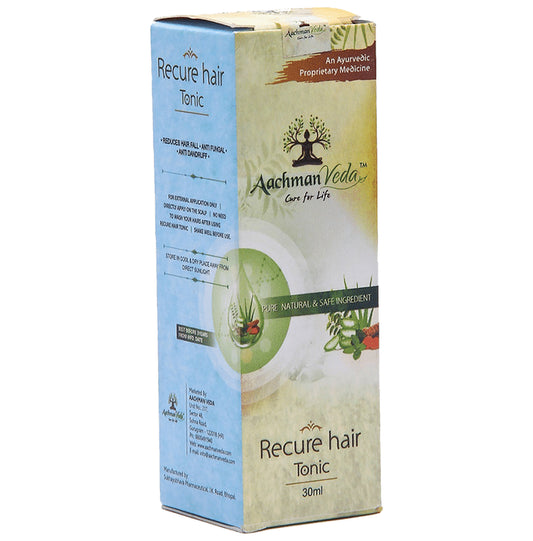 Aachman Veda Recure Hair Tonic
bottle of 30 ml Liquid