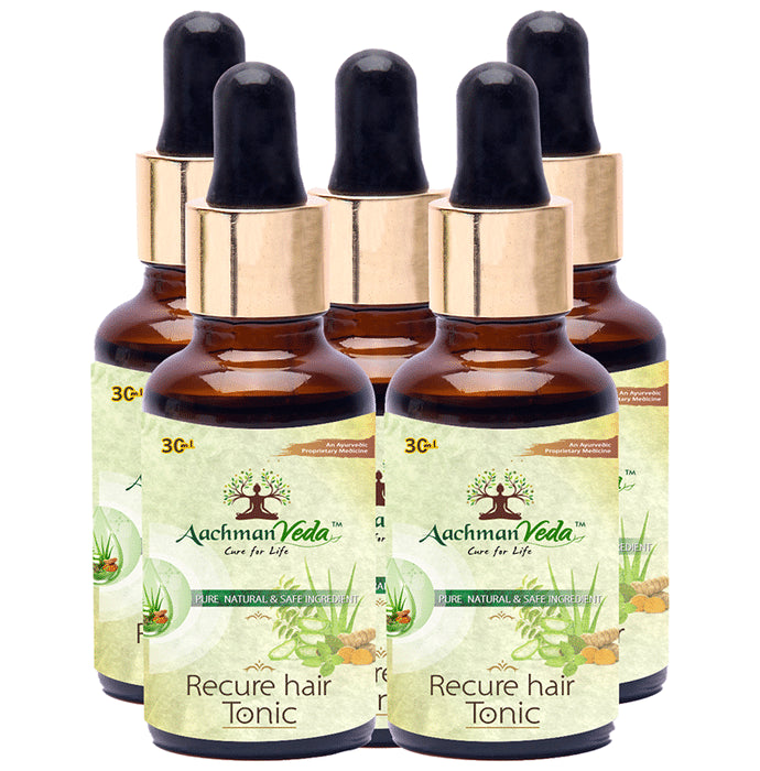 Aachman Veda Recure Hair Tonic (30ml Each)
combo pack of 5 bottles