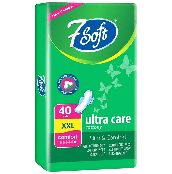 7 Soft Ultra Care Cottony Sanitary Extra Large
packet of 40 pads