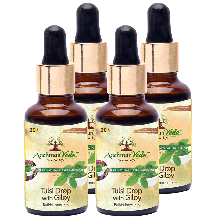 Aachman Veda Tulsi Drop with Giloy (30ml Each)
combo pack of 4 bottles