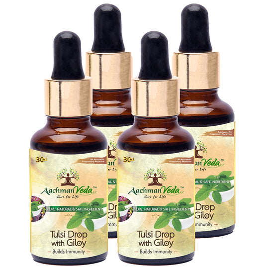 Aachman Veda Tulsi Drop with Giloy (30ml Each)
combo pack of 4 bottles