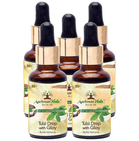 Aachman Veda Tulsi Drop with Giloy (30ml Each)
combo pack of 5 bottles