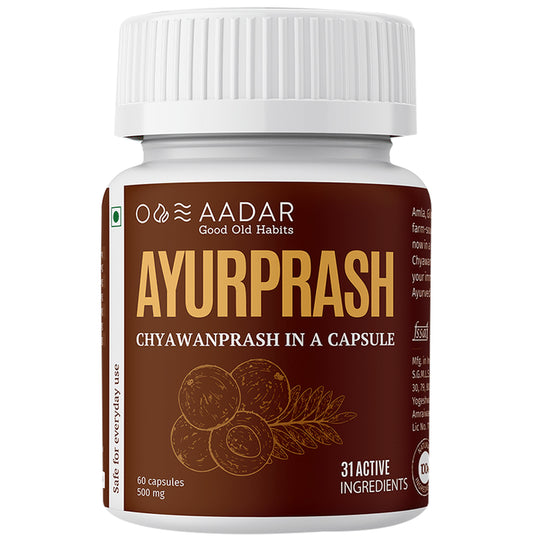 Aadar Ayurprash 500mg Capsule
bottle of 60 capsules