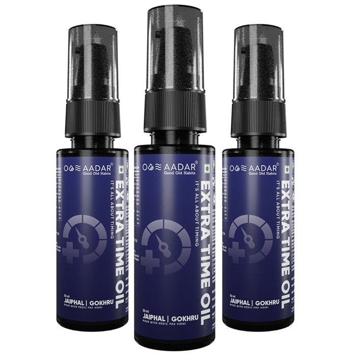 Aadar Extra Time Oil (30ml Each)
combo pack of 3 Packs