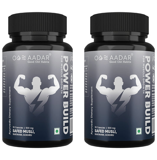Aadar Power Build for Muscle Growth 500mg Capsule (30 Each)
combo pack of 2 bottles