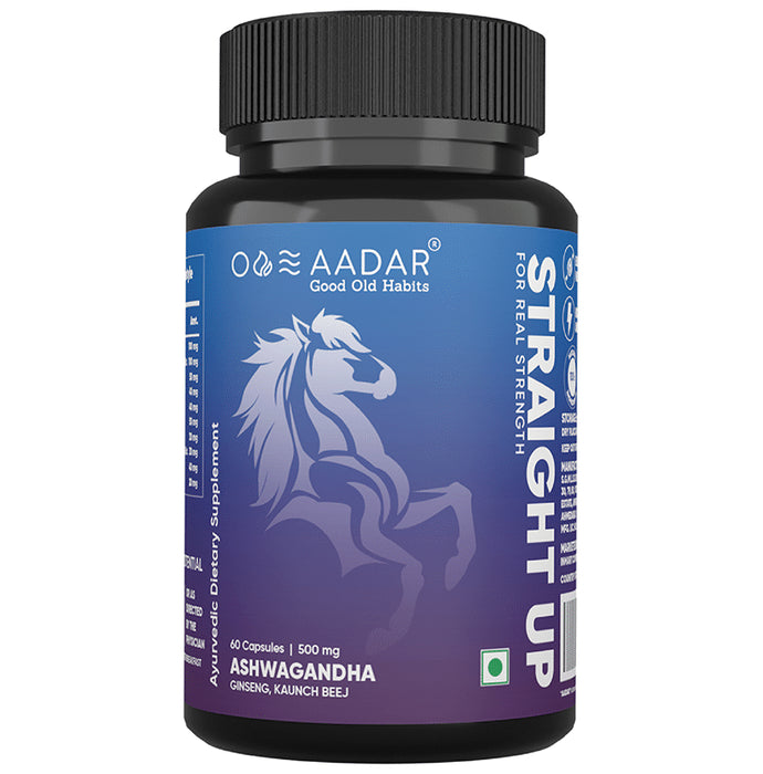 Aadar Straight Up for Real Strength Capsule
bottle of 60 capsules