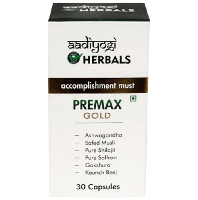 Aadiyogi Herbals Premax Gold Capsule (30 Each)
box of 1 Bottle