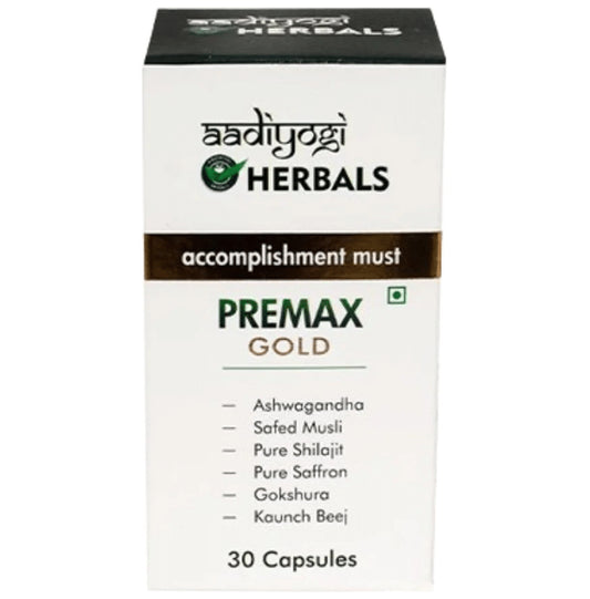 Aadiyogi Herbals Premax Gold Capsule (30 Each)
box of 1 Bottle