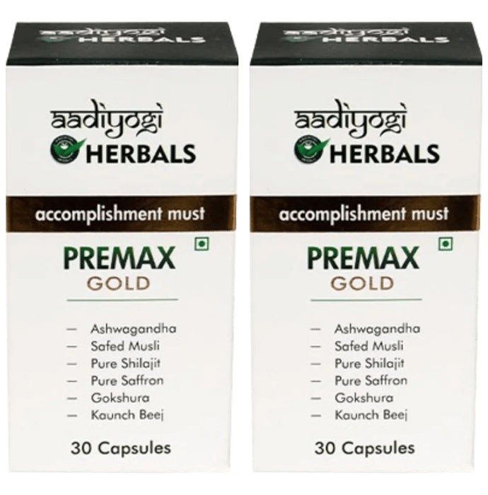 Aadiyogi Herbals Premax Gold Capsule (30 Each)
combo pack of 2 bottles