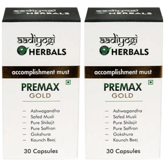 Aadiyogi Herbals Premax Gold Capsule (30 Each)
combo pack of 2 bottles