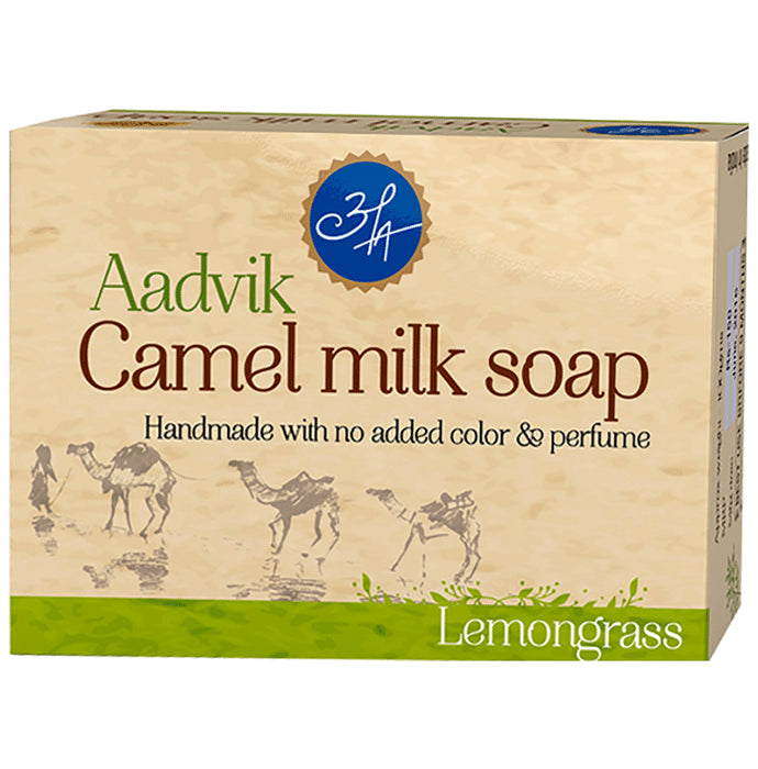 Aadvik Camel Milk Soap Lemongrass
box of 100 gm Soap