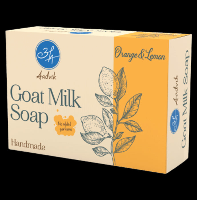 Aadvik Handmade Goat Milk Soap Orange & Lemon
box of 100 gm Soap