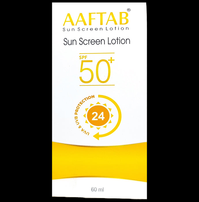 Aaftab Sun Screen Lotion SPF 50+
box of 60 ml Lotion