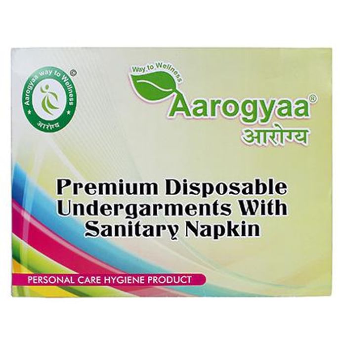 Aarogyaa Premium Disposable Undergarments with Sanitary Napkin
box of 10 Panties