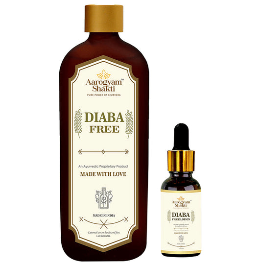 Aarogyam Shakti Combo Pack of Diaba Free Lotion (110ml+30ml)
combo pack of 2 bottles