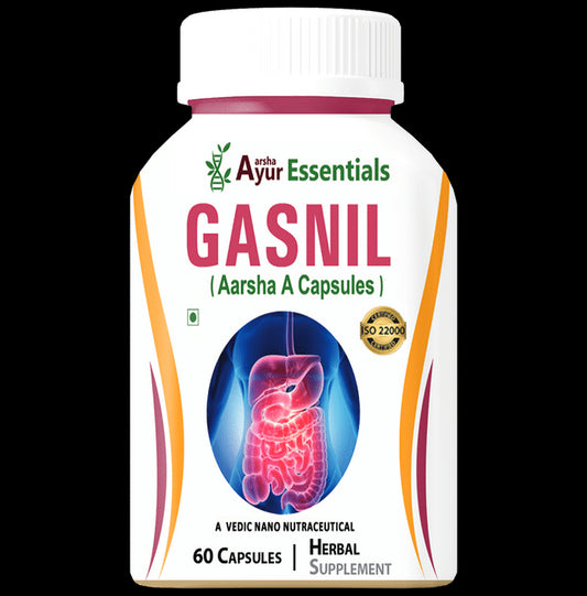 Aarsha Ayur Essentials Gasnil Capsule
bottle of 60 capsules