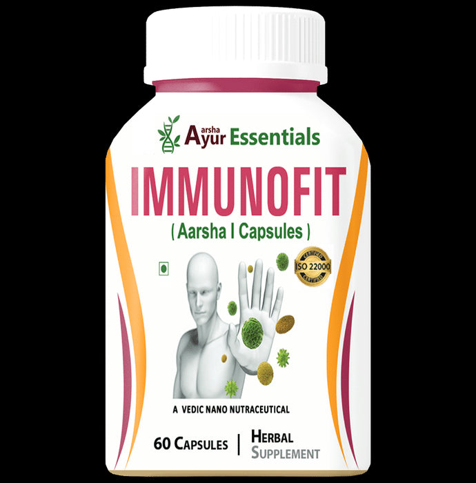 Aarsha Ayur Essentials Immunofit Capsule
bottle of 60 capsules