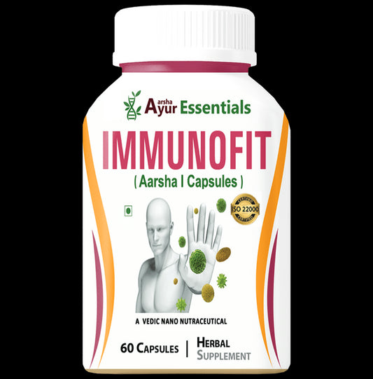 Aarsha Ayur Essentials Immunofit Capsule
bottle of 60 capsules
