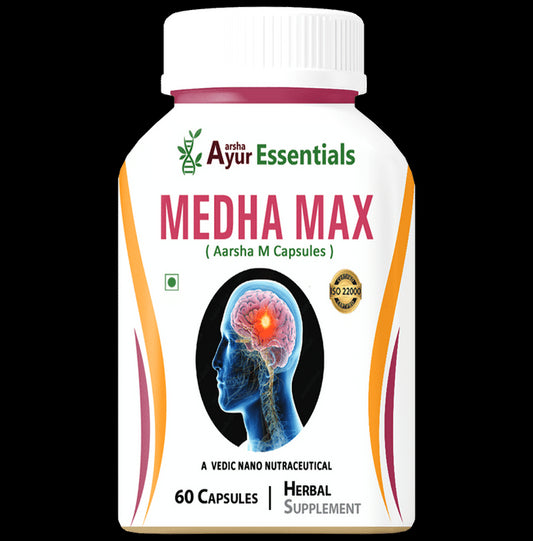 Aarsha Ayur Essentials Medha Max Capsule
bottle of 60 capsules