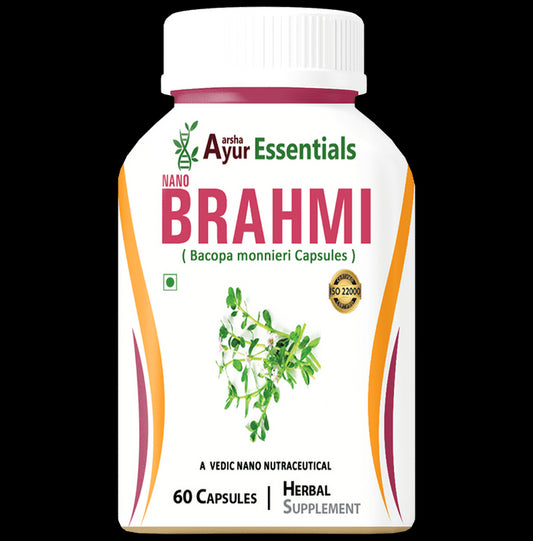 Aarsha Ayur Essentials Nano Brahmi Capsule
bottle of 60 capsules