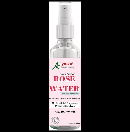 Aayusea Rose Water With Mist Spray Pump
bottle of 120 ml Liquid