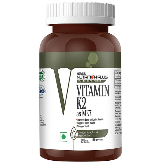 Abbie's Nutrition Plus Health Supplement Vitamin K2 as MK7 Capsule
bottle of 120 capsules